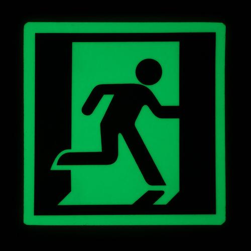 Photoluminescent Running Man Right Directional Sign – lumastrobe.com