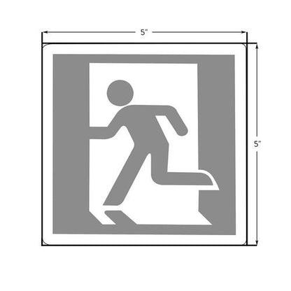 Photoluminescent Running Man Left Directional Sign – lumastrobe.com