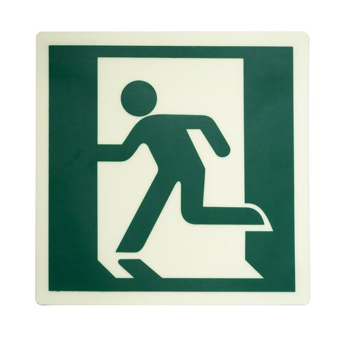 Photoluminescent Running Man Left Directional Sign – lumastrobe.com